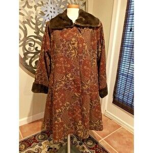 Maximilian Alta Moda Bloomingdale's Oversized Vintage Coat Fur Trim Size M